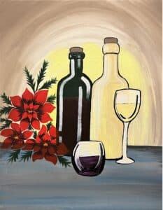 Image of painting called Unwind at our "Festive Wine" Painting Experience!