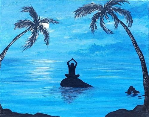 Blissful Zen painting paint and sip