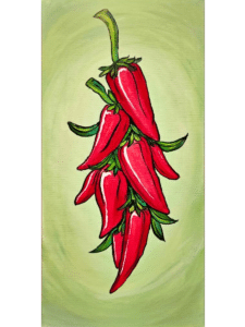 Image of painting called Red Hot Chili Peppers Paint and Sip