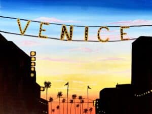 Image of painting called Venice Beach Views Paint and Pint Night