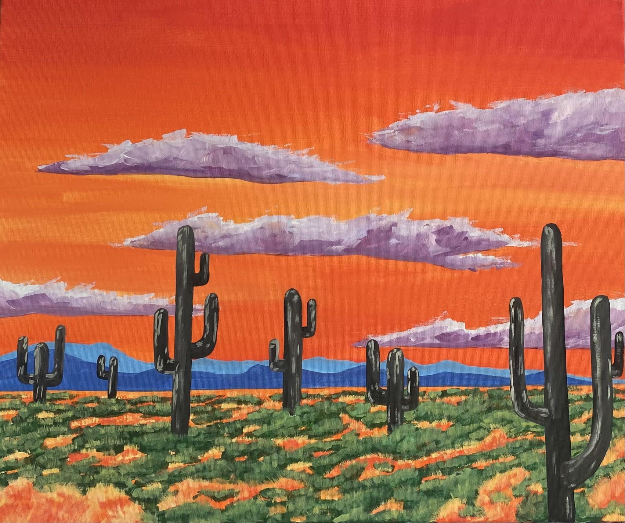 DESERT SUNRISE PAINT and sip