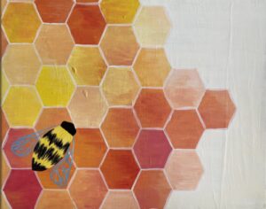 Image of painting called Enjoy this fun "Honeycomb" Paint and Sip painting