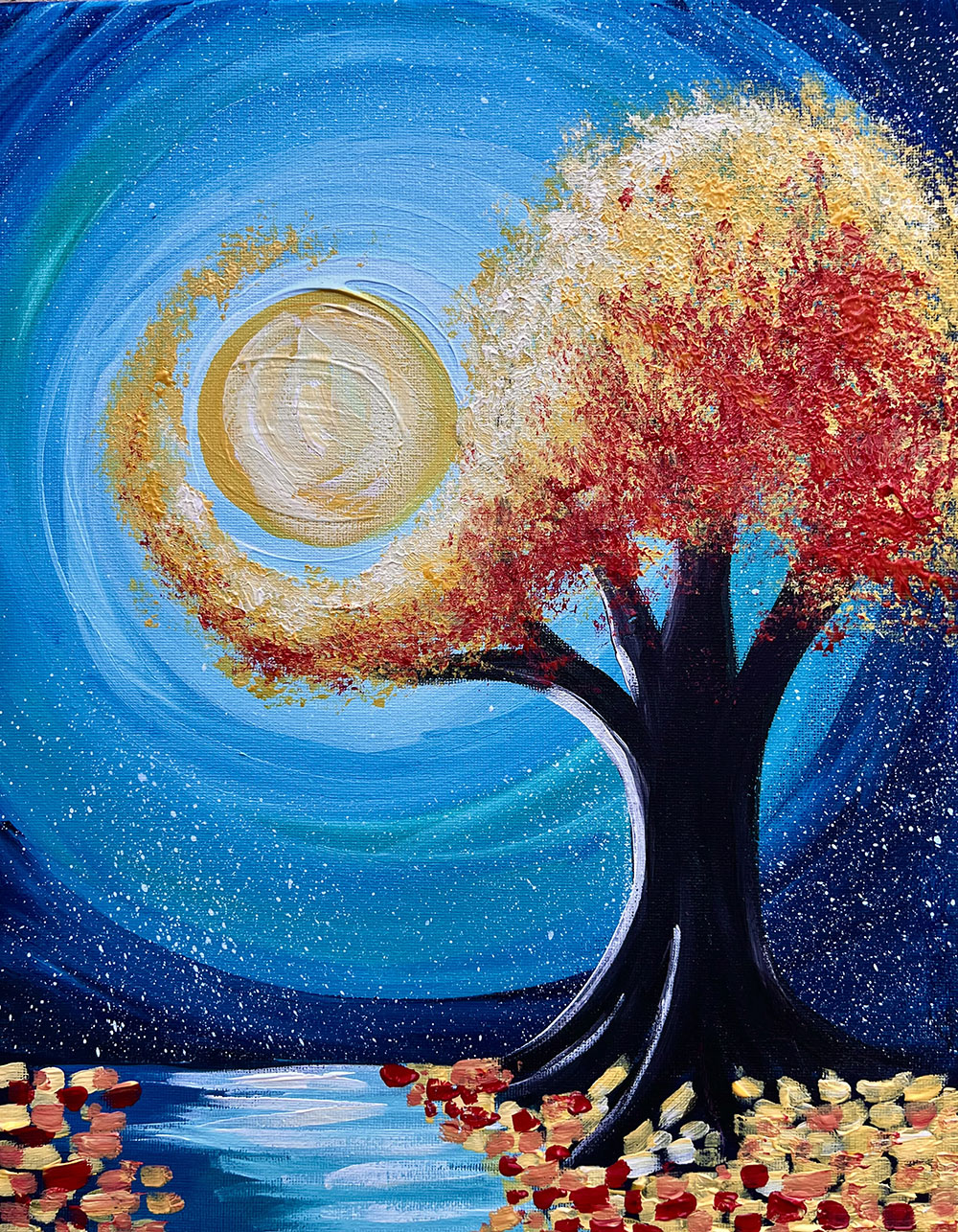 Autumn Moon Paint and Sip