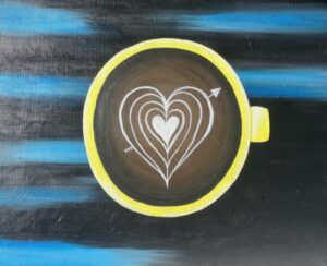 I Love You a Latte paint and sip painting