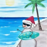 surfin snowman paint and sip