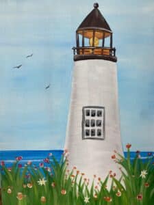 Image of painting called Lighthouse Views Paint and Wine