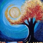 Autumn Moon Paint and Sip event