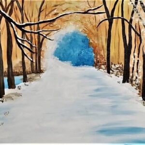 Winter walk paint and sip painting event