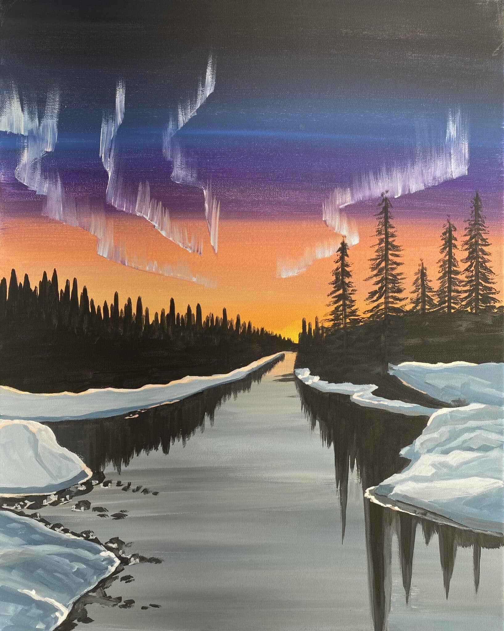 ALASKAN NIGHTS PAINT and sip