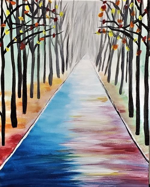 Image of painting called Let's take a walk on this beautiful Winter Path