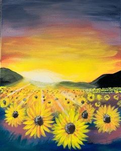 Painting of sunflowers