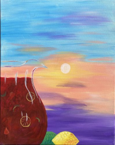 Sunset Sangria paint and sip painting event