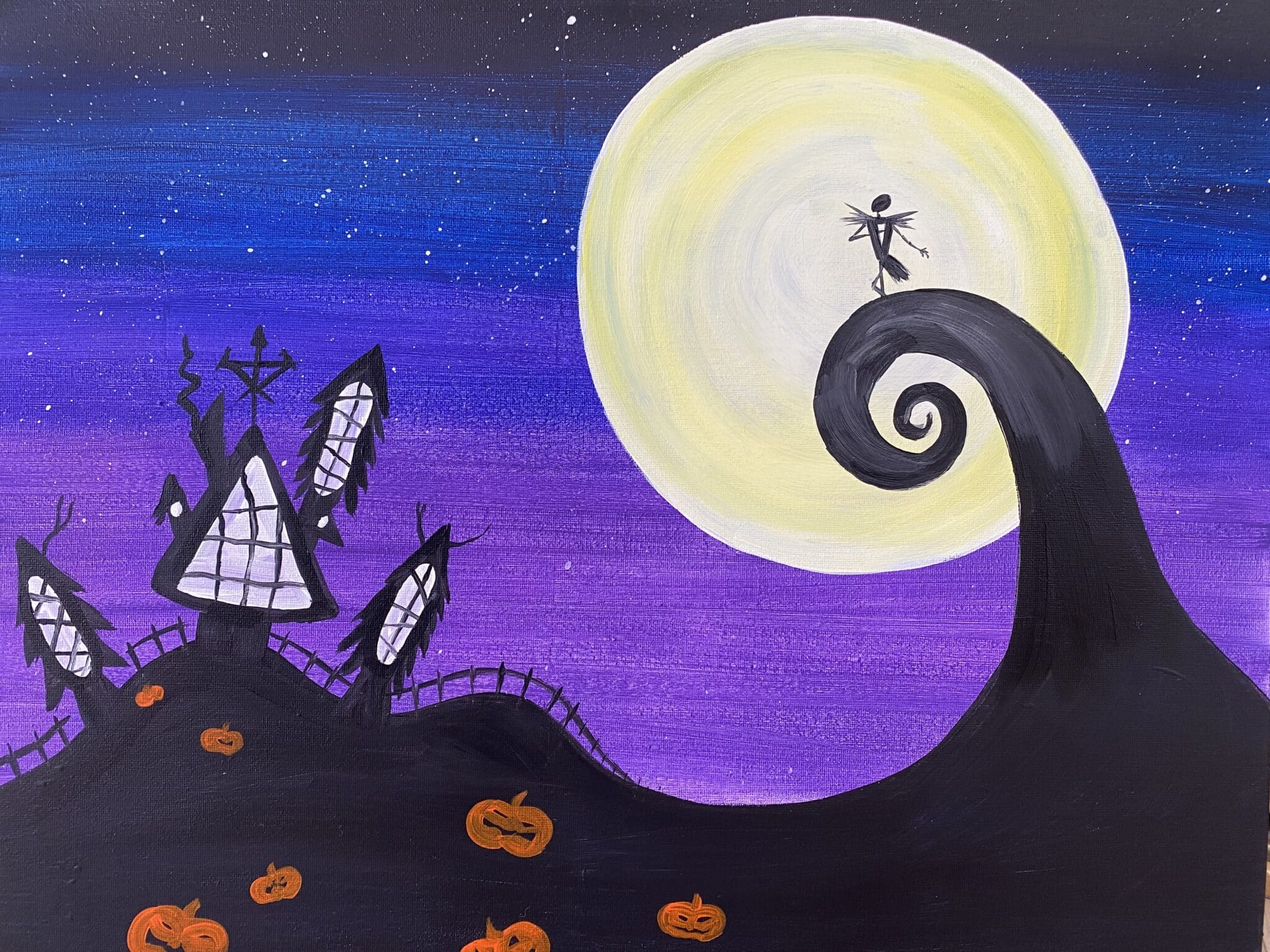 jack skellington paint and wine