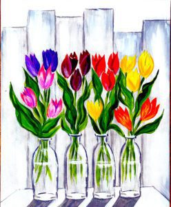 Image of painting called Spring tulips-painting party