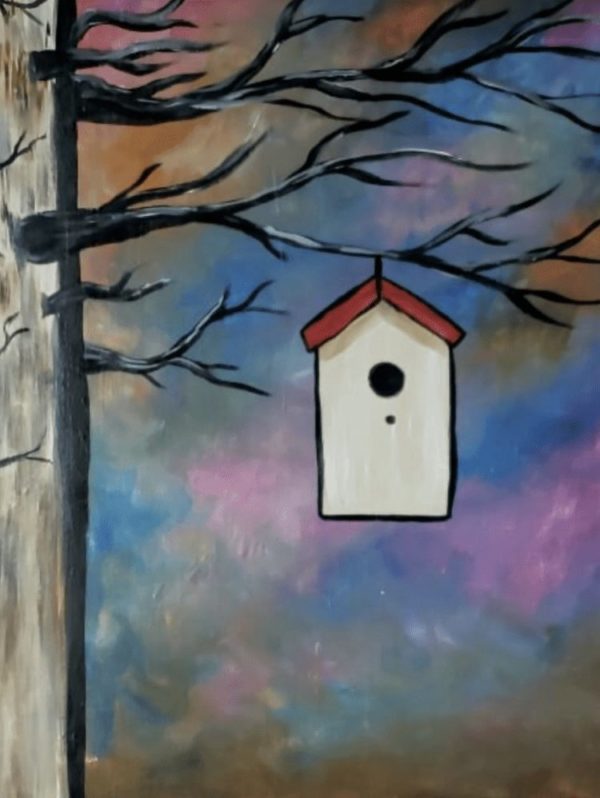 Birdhouse paint and sip