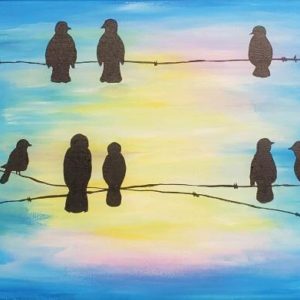 Birds on a Wire paint and sip