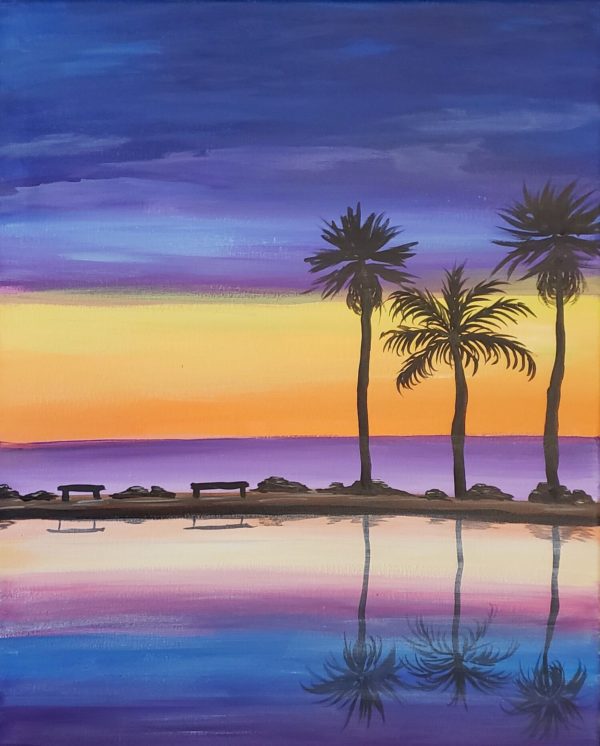 Miami Sunset paint and sip