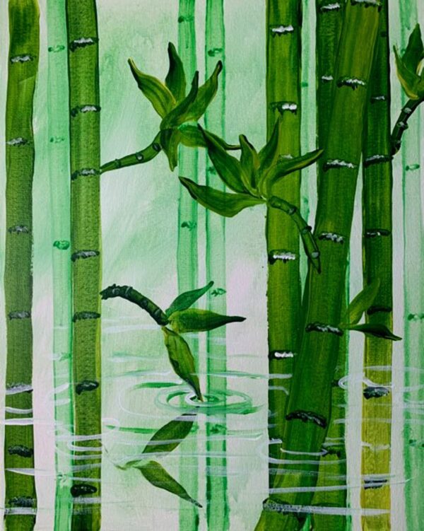 Relaxing Bamboo Pond Wine and Paint with Erin