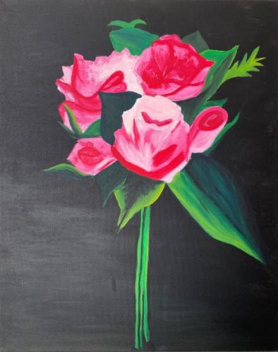 Image of painting called Paint and Sip: The Beautiful, Roses Painting