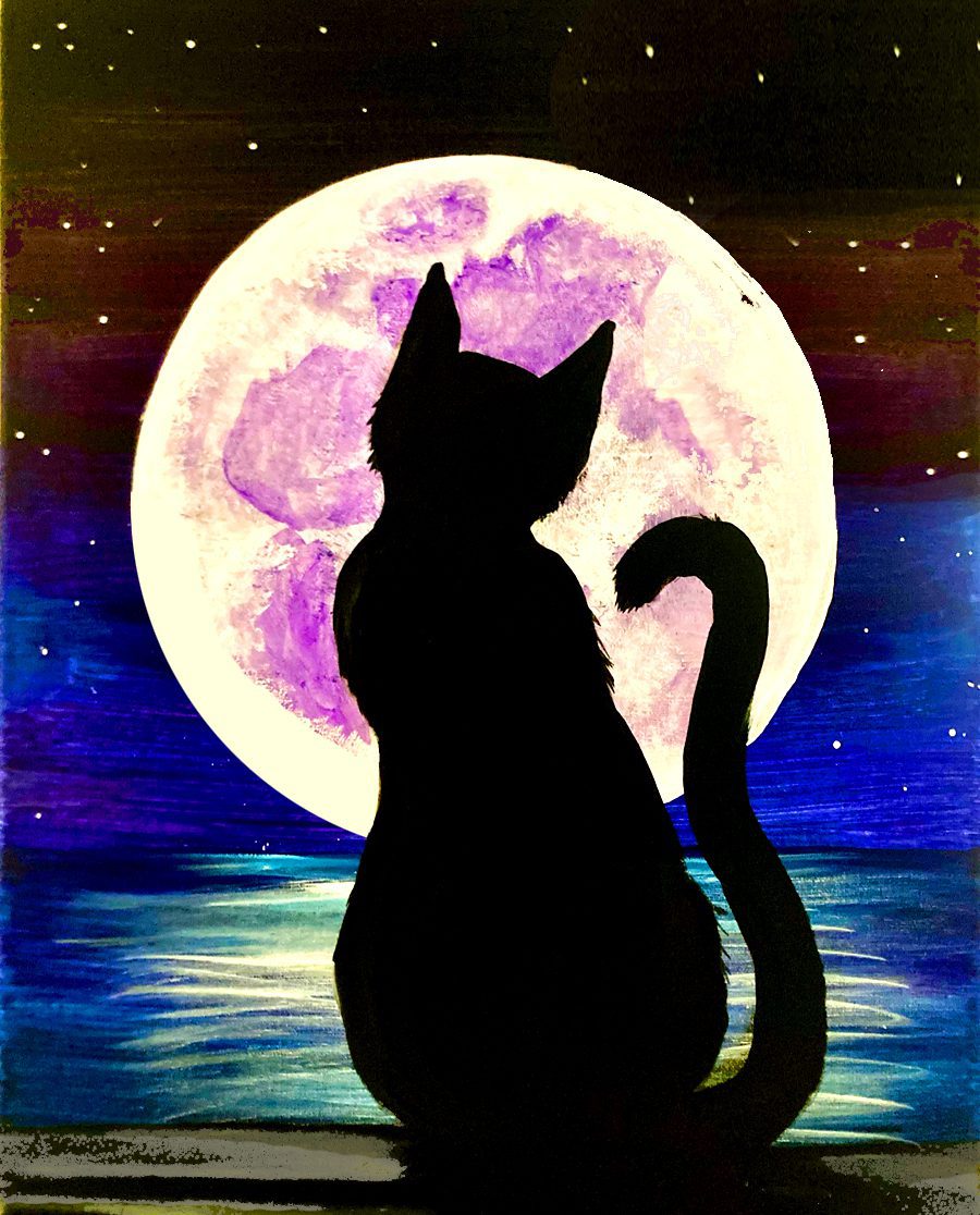 Image of painting called October Moon with Erin