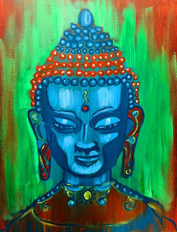 Image of painting called Buddha with Erin