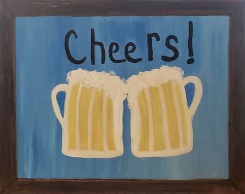 Cheers painting paint and sip