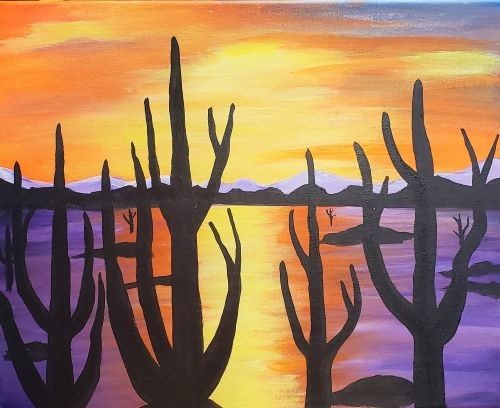 Desert Cacti paint and sip