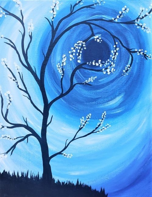 Moonlight Tree 2 paint and sip