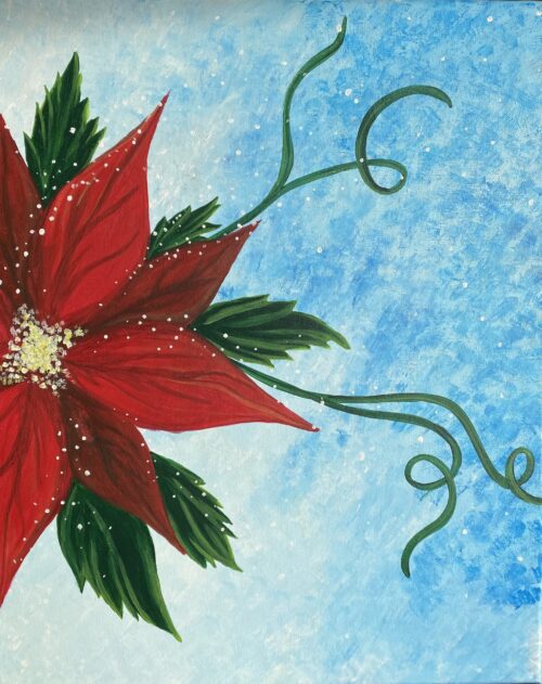 Poinsettia paint and sip