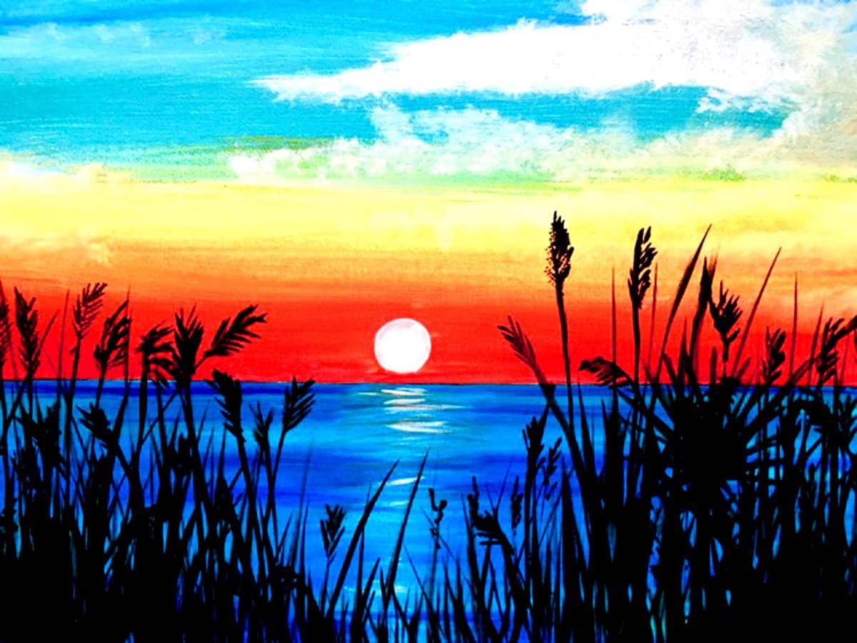Sea Grass Sunset paint and sip