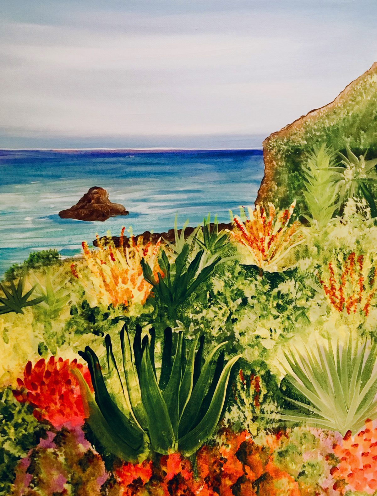 Image of painting called Succulent cliff with Erin