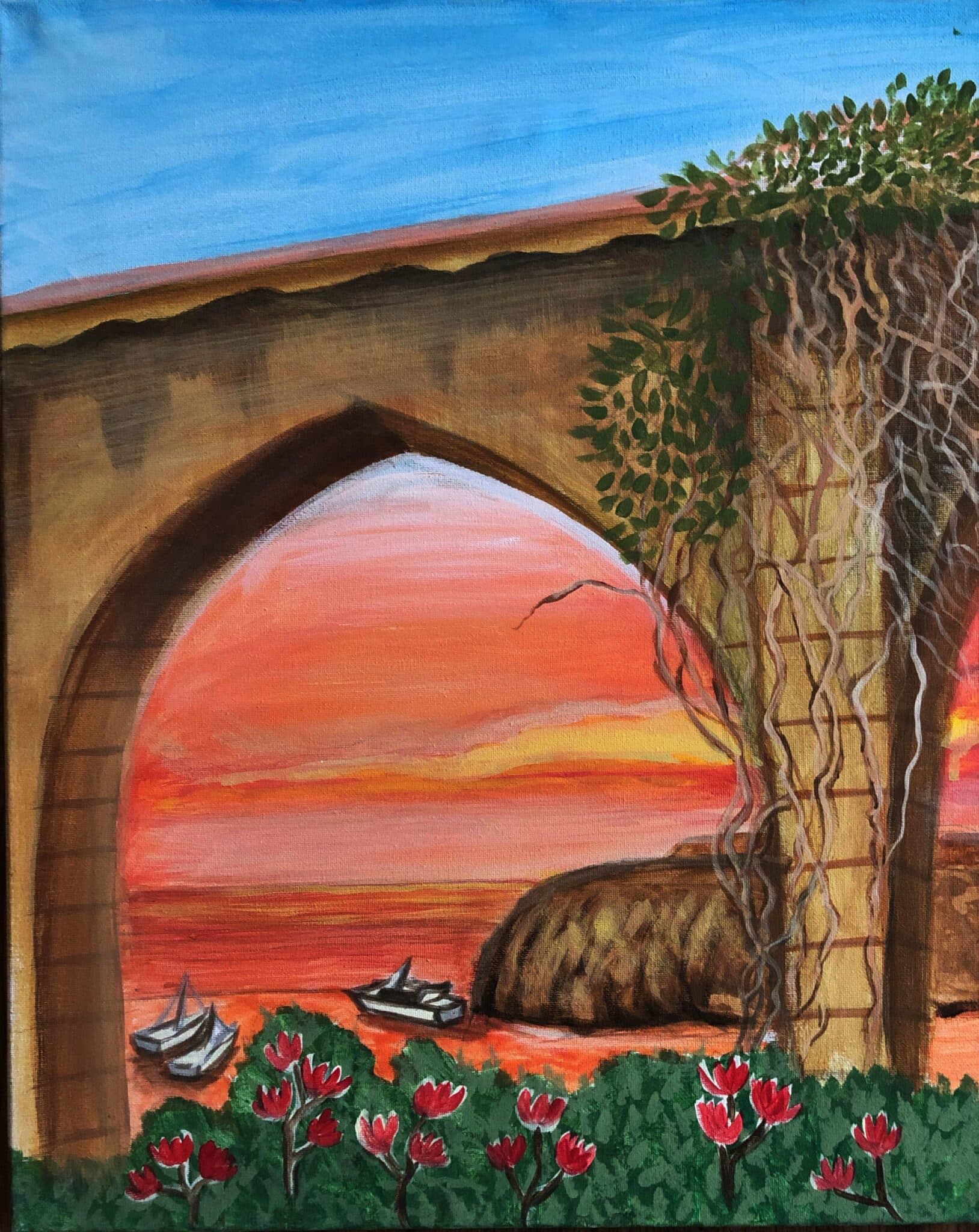 Old Arch with sea view