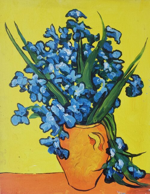 Van Gogh's Irises paint and sip painting event paint and sip