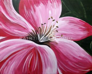 Image of painting called Hibiscus Beginner Paint and Sip on Fourth Avenue