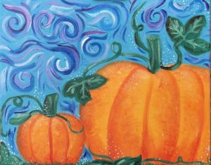 Enchanted pumpkins paint and sip painting event