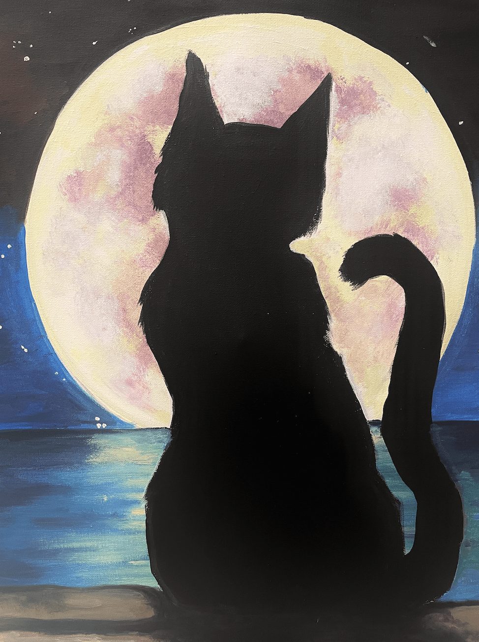 Black Cat- Sip and Paint
