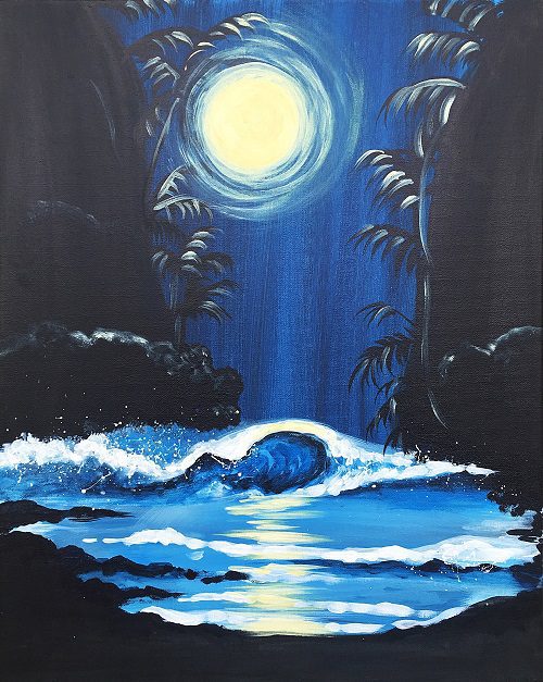 PAINT AND SIP – MOONLIT OCEAN –  HUMBLE SEA