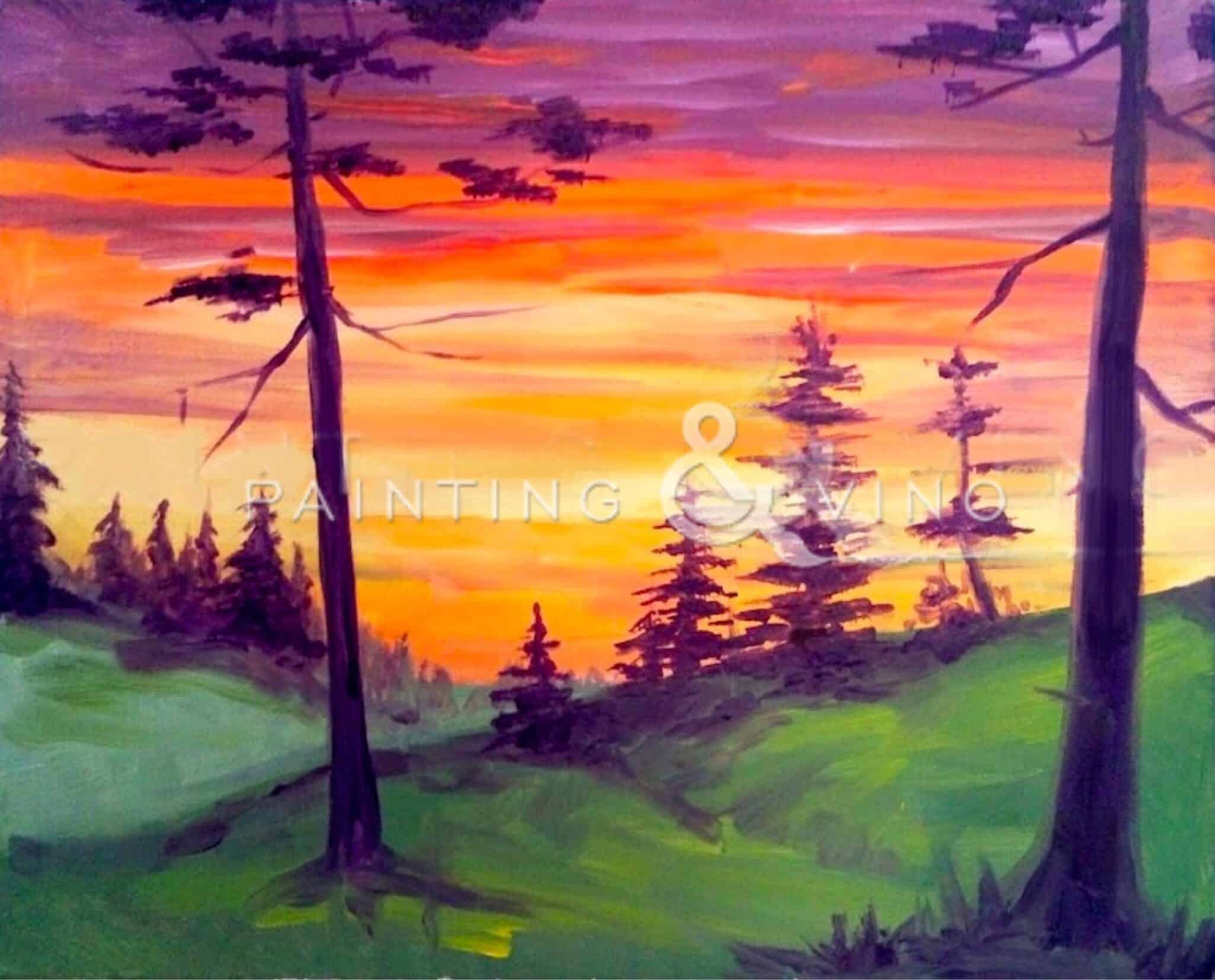 Fiery Sky | Painting & Vino