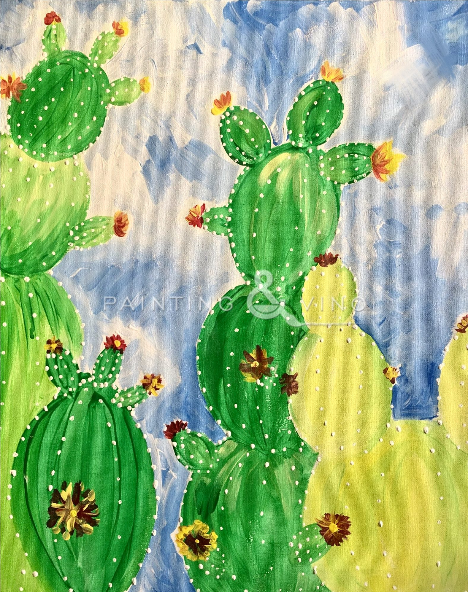 Prickly Pear Bloom Paint and Sip Tucson | Painting & Vino
