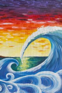 Image of painting called Sunset Wave - Paint and Sip