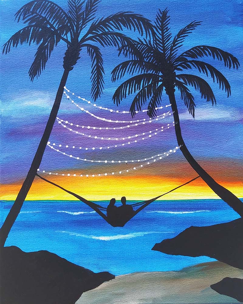 sunset_snuggle | Painting & Vino