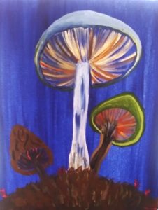 Image of painting called Join us for this Mystical Mushroom paint and sip painting event.