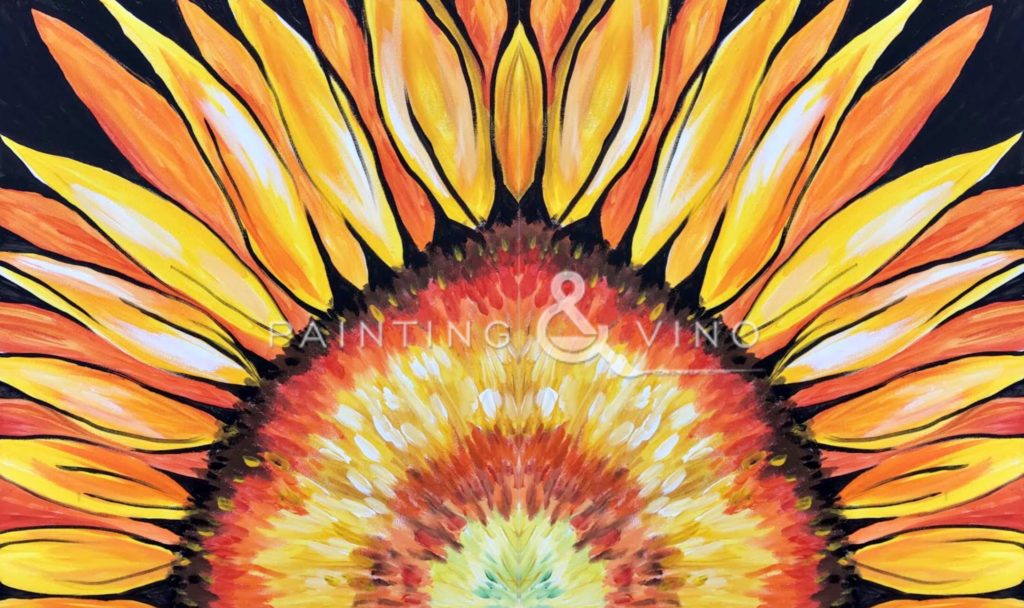Guided Partner Sunflower Paint and Sip in Tucson, AZ!