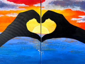 Image of painting called Love at Sunset