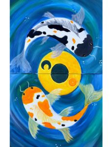 Image of painting called Koi Fish Companions - Paint and Sip