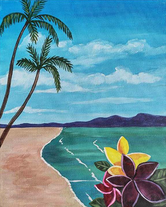 Ocean Breeze Aloha | Painting & Vino