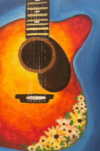 Image of painting called 7 String Guitar - Paint and Sip
