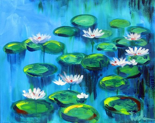 water lilies | Painting and Vino
