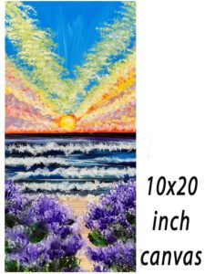 Image of painting called Sunset Beach with Erin