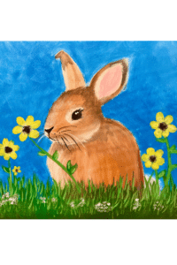 Image of painting called Family Paint Picnic - Spring Rabbits